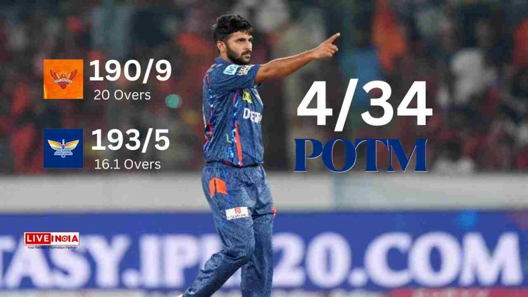 Shardul Thakur Joins IPL’s 100-Wicket Club with Career-Best Spell Against SRH