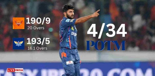 Shardul Thakur Joins IPL’s 100-Wicket Club with Career-Best Spell Against SRH
