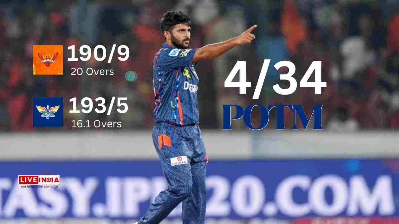 Shardul Thakur Joins IPL’s 100-Wicket Club with Career-Best Spell Against SRH