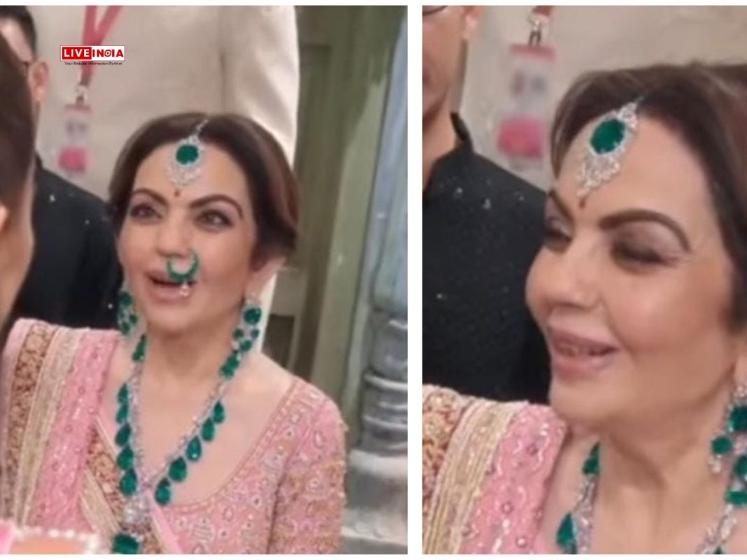 Nita Ambani’s Emerald Nose Ring Falls Off During Ambani Wedding; Kim Kardashian Loses Diamond Too!