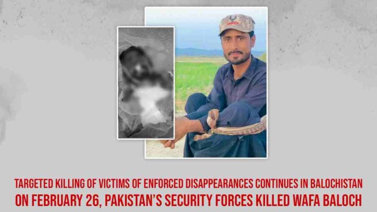 “Targeted for Being Baloch”: Extrajudicial Killing of Enforced Disappearance Survivor Sparks Outrage