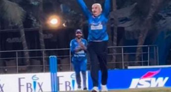 Anupam Kher Takes Wicket In Star-Studded T20 Match, See Video!