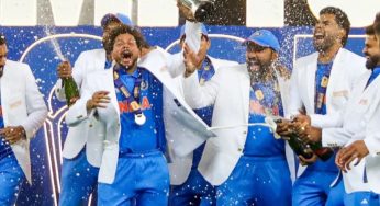 Mohammed Shami Gracefully Steps Aside During India’s Champagne Celebration After Champions Trophy Victory