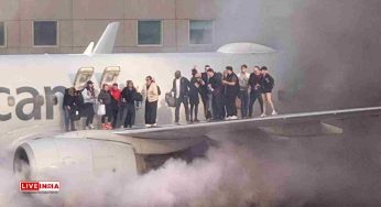 American Airlines Flight Catches Fire at Denver Airport, Passengers Evacuate in Chaos