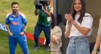Viral: Virat Kohli Shares Special Moment With Anushka Sharma After Champions Trophy Semi-Final Win