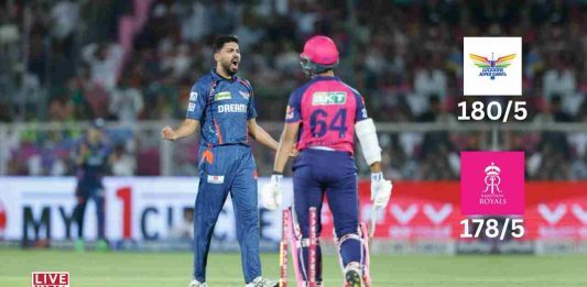 Avesh Khan Holds Nerve in Final Over as LSG Edge Royals by 2 Runs in Jaipur Thriller