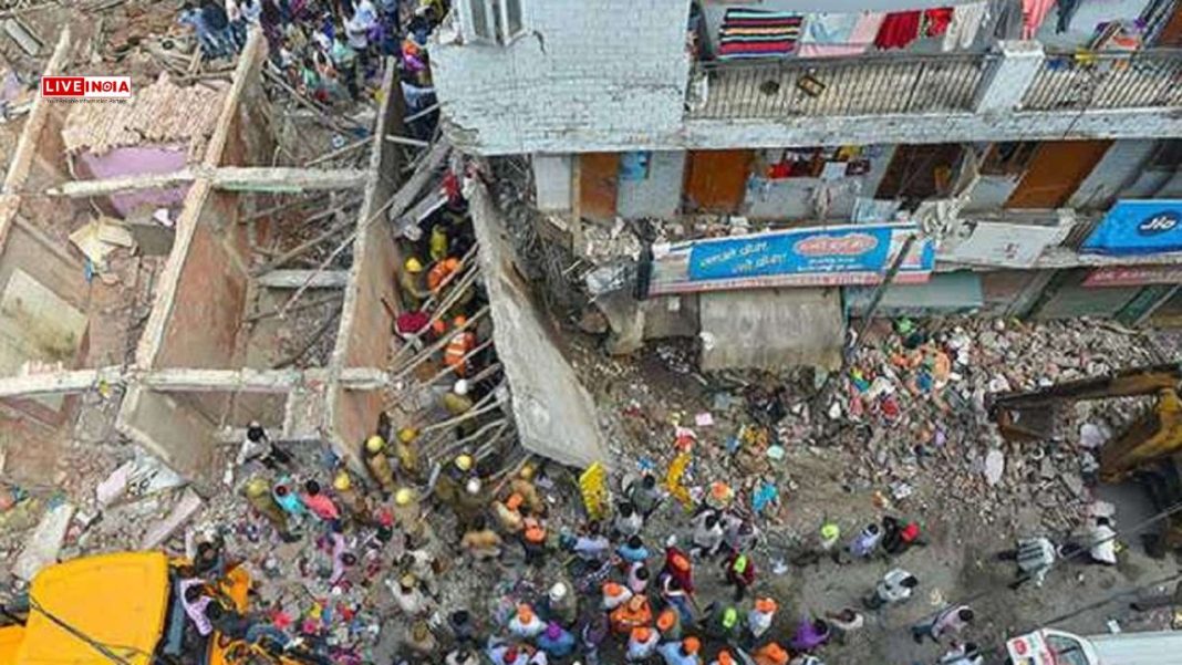 Building Collapses in Delhi's Mustafabad After Heavy Rain, Multiple Feared Trapped