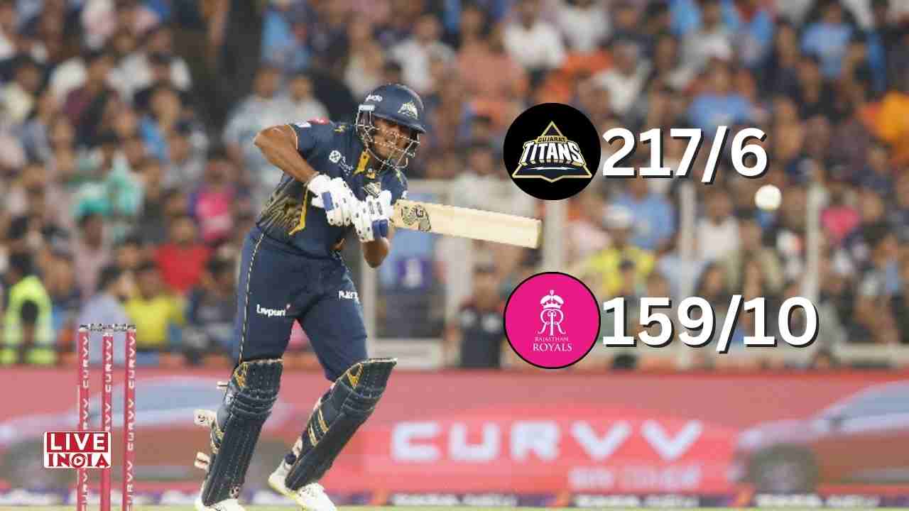 IPL 2025: Gujarat Titans Thrash Rajasthan Royals by 58 Runs in Dominant Home Victory