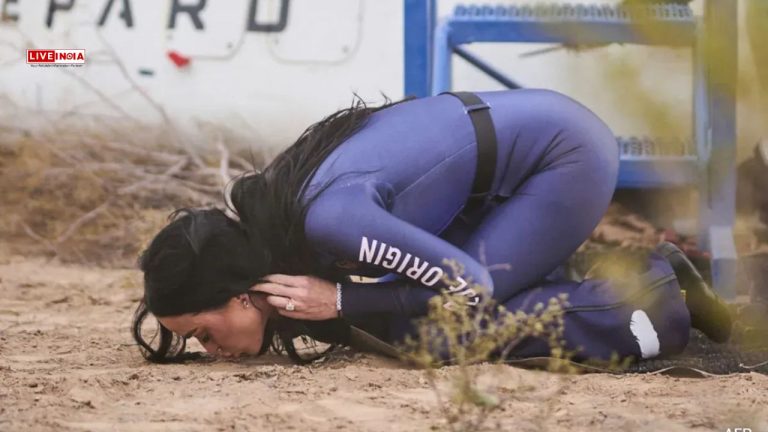 "10/10, Would Launch Again": Katy Perry Kisses Earth After Historic All-Women Blue Origin Spaceflight