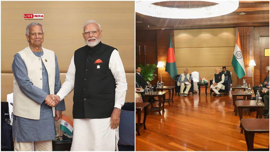 PM Modi Meets Bangladesh's Muhammad Yunus Amid Tensions Over Northeastern Remarks, China Ties