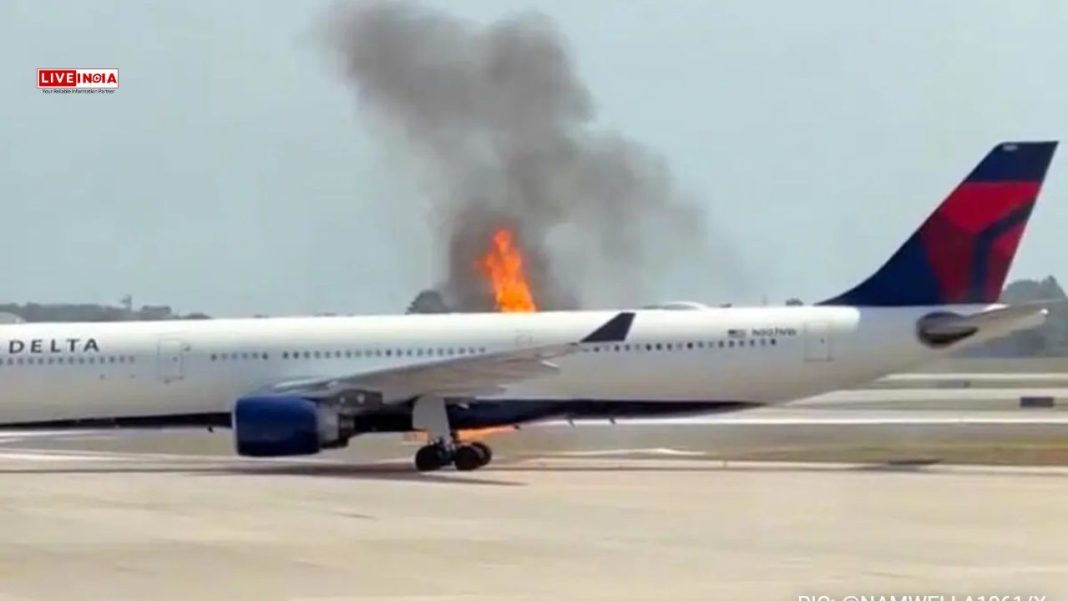 Delta Plane Catches Fire at Orlando Airport, 282 Passengers Evacuated via Emergency Slides-Watch