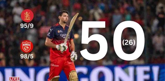 Tim David Shines Amidst RCB Collapse, Vows to Help Team Regroup After Third Home Defeat in IPL 2025