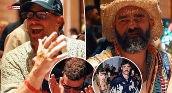 Travis Kelce Spotted in Vegas with Jason Kelce, Justin Timberlake — Taylor Swift Absent