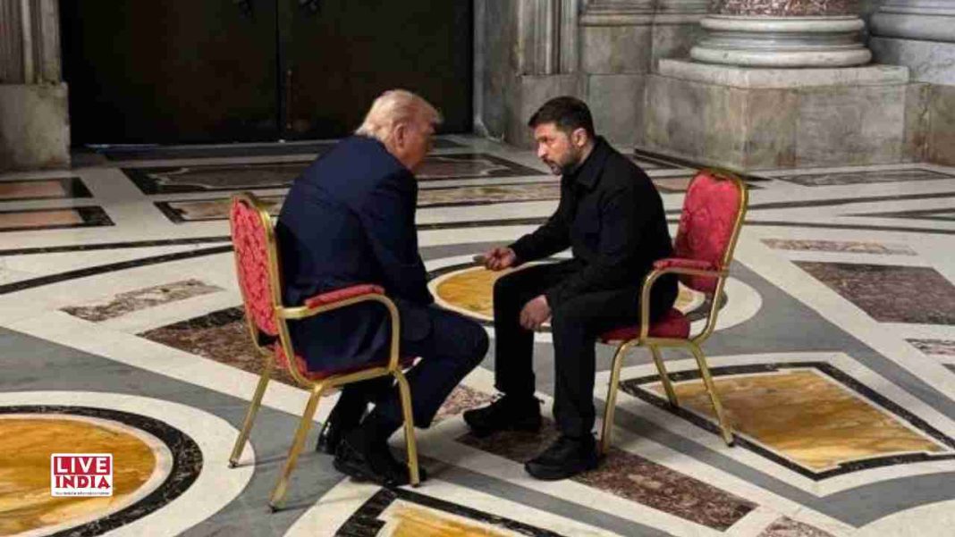 Trump, Zelenskyy Call for “Full and Unconditional Ceasefire” in First Meeting Since Oval Office Clash