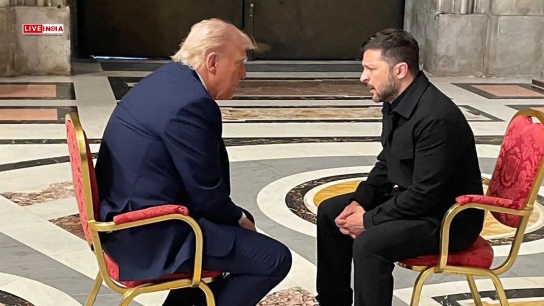Trump, Zelensky Meet at Vatican; Trump Warns Putin “Has To Be Dealt With Differently”