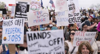 “He’s a Lunatic”: Massive ‘Hands Off’ Protests Erupt Against Trump Across US, Europe