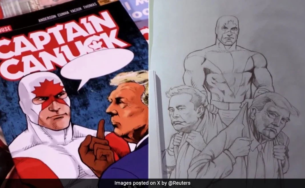New Characters in Canadian Superhero Comics- Trump as Super Villian and Musk as His Sidekick
