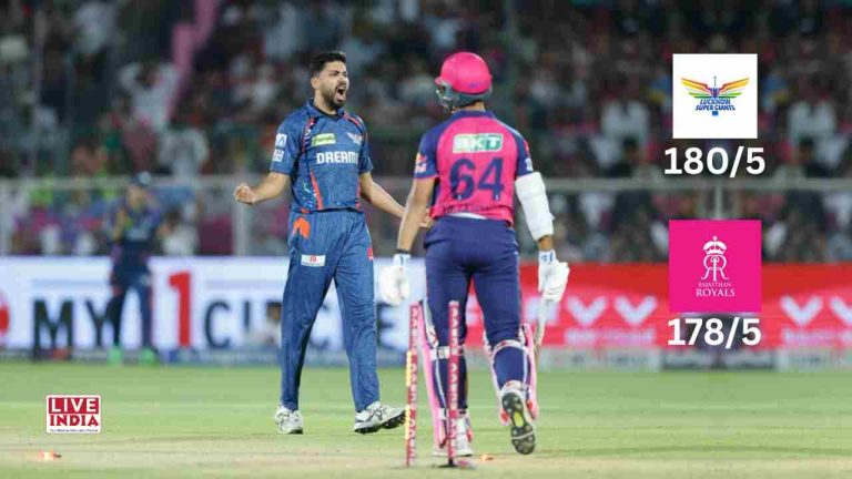 IPL 2025: Avesh Khan Holds Nerve in Final Over as LSG Edge Royals by 2 Runs in Jaipur Thriller