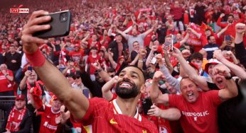Mohamed Salah’s Iconic Selfie Celebration Goes Viral as Liverpool Clinch Premier League Title