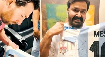 “Unforgettable Gift”: Mohanlal Receives signed Jersey From Lionel Messi
