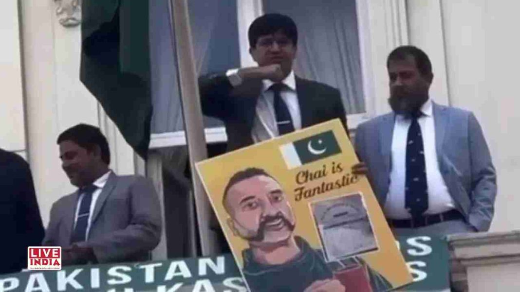 Pak Army Officer Caught Making Throat-Slit Gesture at Indian Protesters Outside London High Commission