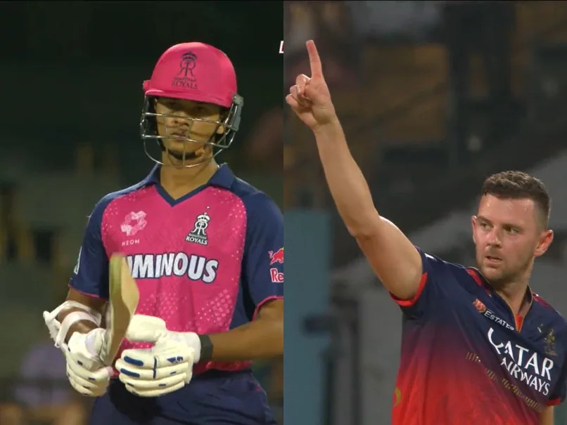 IPL 2025: Josh Hazlewood's Fiery Send-Off To Yashasvi Jaiswal Goes Viral; Netizens React to the Heated Exchange