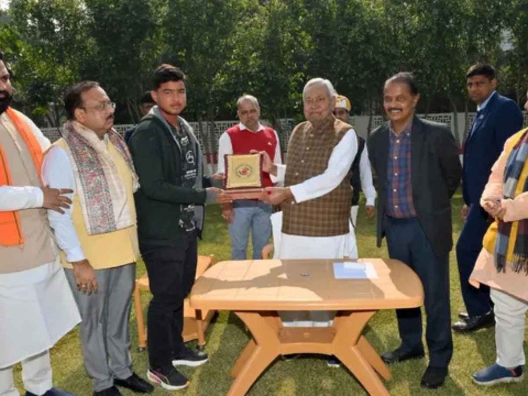 Bihar CM Nitish Kumar Awards ₹10 Lakh to Vaibhav Suryavanshi for Record-Breaking IPL Century