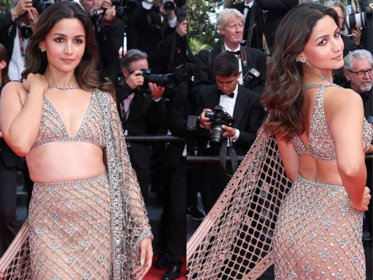Alia Bhatt’s Sultry Saree Steals the Show at Cannes Finale