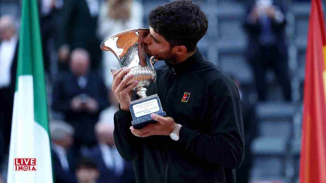 Carlos Alcaraz Ends Sinner’s Streak to Clinch First Italian Open Title