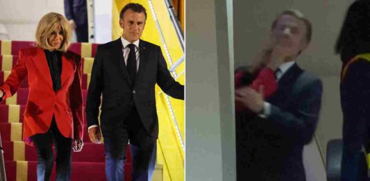 French President Emmanuel Macron Pushed in Face by Wife Brigitte in Viral Moment Caught on Video