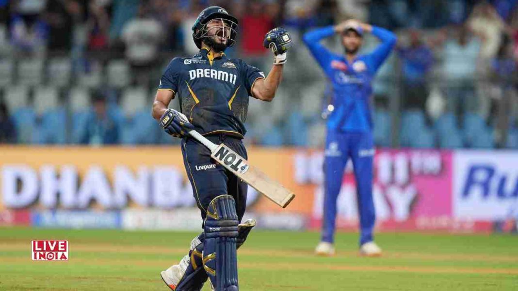 IPL 2025: GT End MI’s Winning Streak in Rain-Hit Thriller, Clinch 3-Wicket DLS Victory