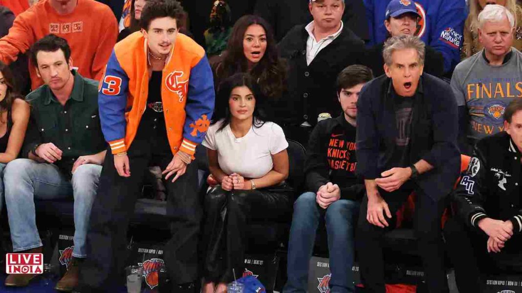 Kylie Jenner and Timothée Chalamet Turn Heads at New York Knicks Playoff Game in Coordinated Outfits