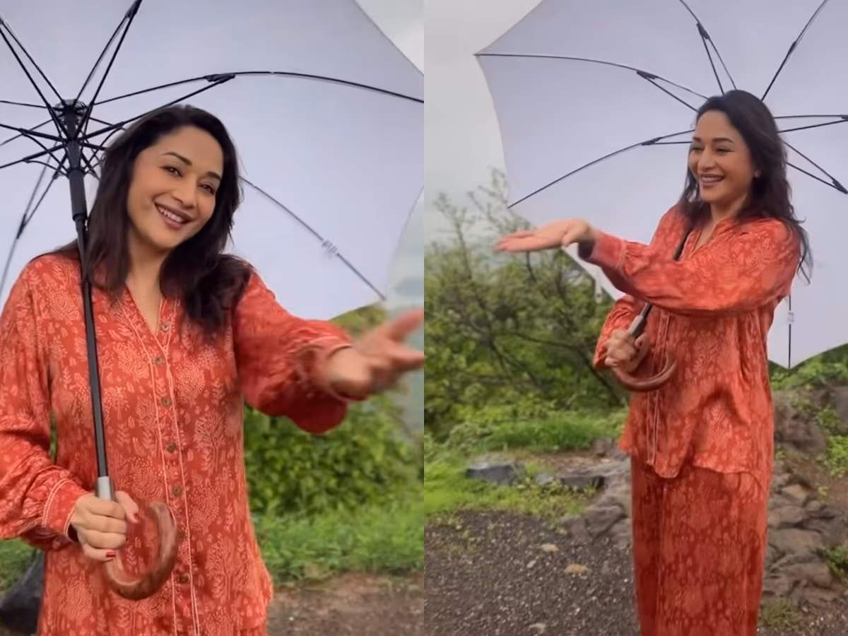 Madhuri Dixit Celebrates Mumbai Rains With Iconic Dance On Ye Mausam Ka Jadoo Hai Mitwa