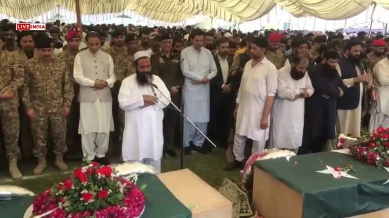 India Shows Photo Evidence of Pak Army Officials Attending Terrorist Funerals; Coffins Wrapped in Pak Flags