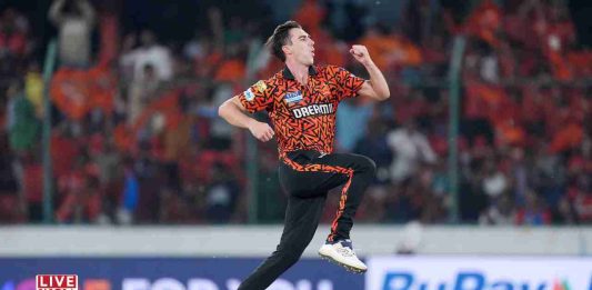 Pat Cummins Scripts Rare Hat-Trick of First-Ball Wickets for SRH in Washed-Out Clash