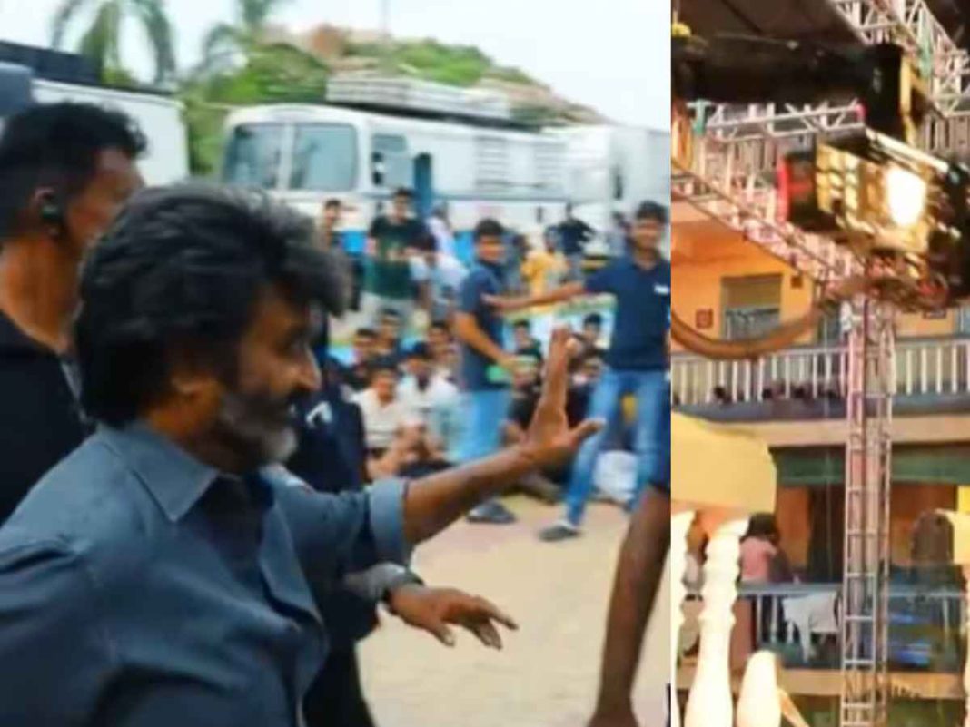 The Mass is Back! Rajinikanth Greeted with Roaring Cheers on Coolie Sets: Watch