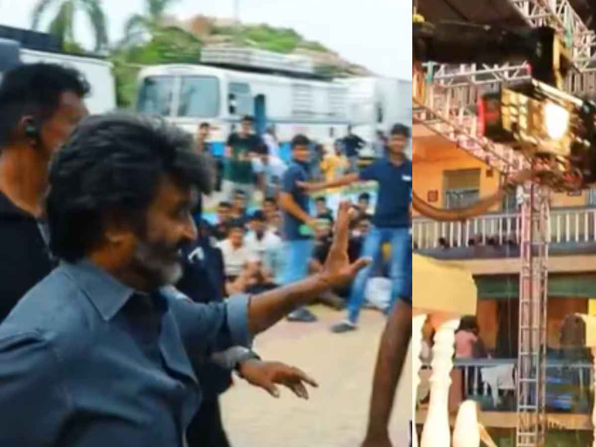 The Mass is Back! Rajinikanth Greeted with Roaring Cheers on Coolie Sets: Watch