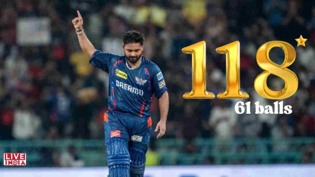 Rishabh Pant’s Fiery 118 Powers Lucknow Super Giants to 227/3 in IPL Group Stage Finale*