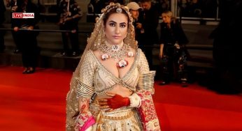 PM Modi on Her Neck! Ruchi Gujjar’s Necklace Turns Heads on Cannes Red Carpet