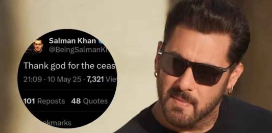 Salman Khan Deletes Tweet on India-Pakistan Ceasefire After Backlash Over Silence on Operation Sindoor