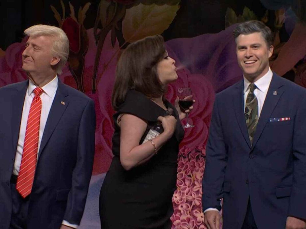 Watch: Cecily Strong Returns to SNL as Jeanine Pirro, Hilariously Spits Wine on Colin Jost
