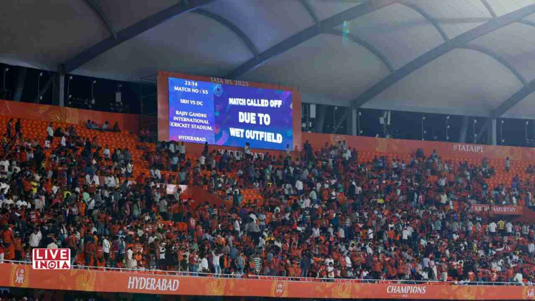 IPL 2025: Rain Ends SRH's Playoff Dreams as Match Against Delhi Capitals Gets Washed Out