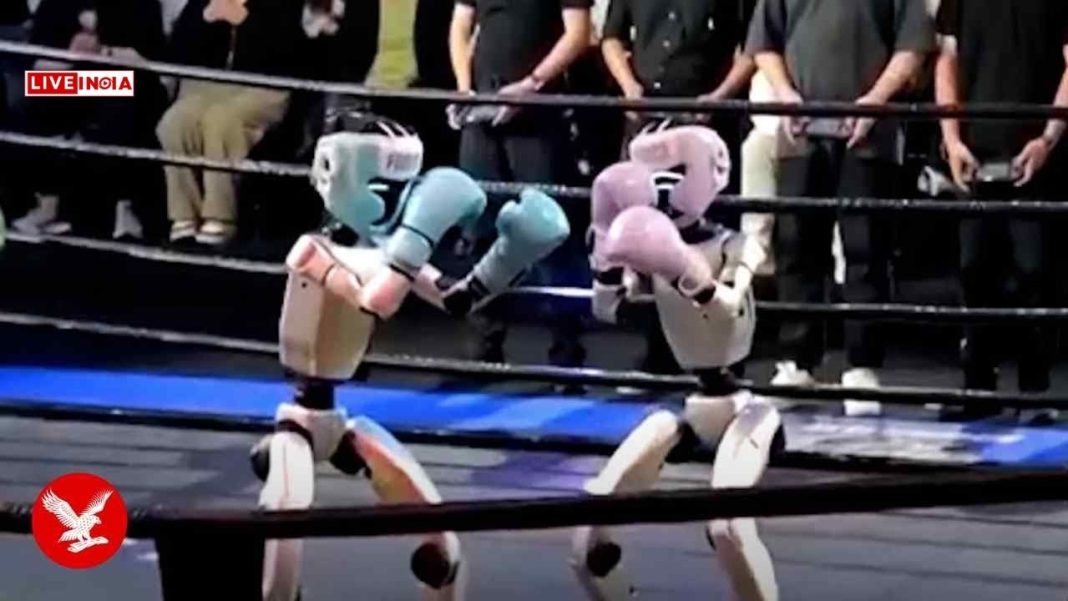 Watch: Humanoid Robots Face Off In Kick-Boxing Match In China