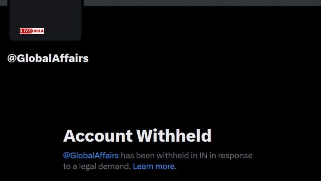 X’s Global Affairs Account Withheld by India