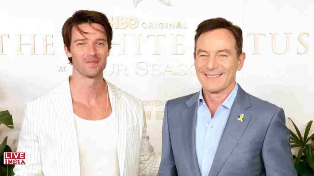 Jason Isaacs Surprised by Patrick Schwarzenegger’s Down-to-Earth Nature on The White Lotus Set