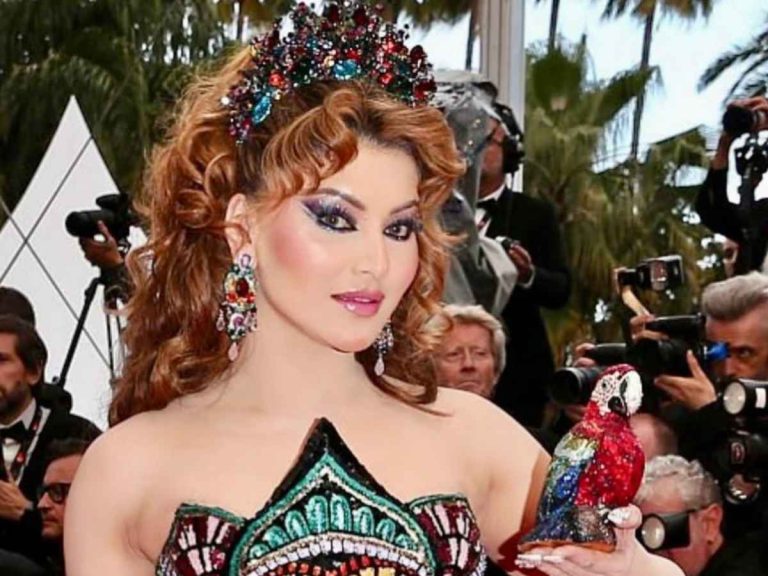 Urvashi Rautela Brings Color and Glamour to Cannes 2025 with Rs 4 Lakh Parrot Clutch