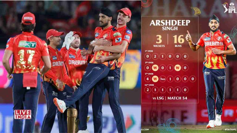 Arshdeep Singh’s Powerplay Blitz Seals PBKS Win Over LSG, Climbs to Second in Points Table