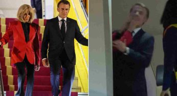 French President Emmanuel Macron Pushed in Face by Wife Brigitte in Viral Moment Caught on Video