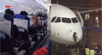 Terrifying Turbulence: IndiGo Flight Caught in Hailstorm, Passengers Scream-Watch Video