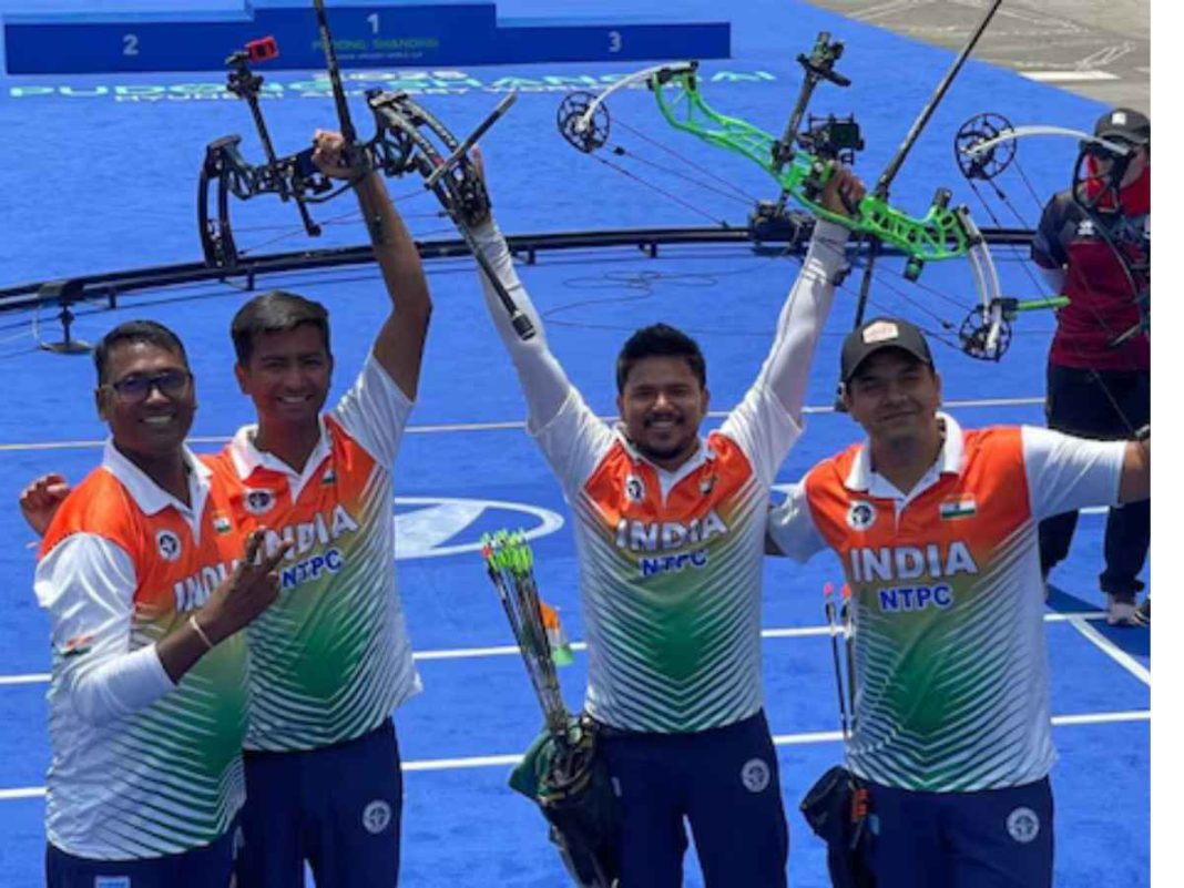 India Clinches Gold, Silver, and Bronze at Archery World Cup Stage 2 in Shanghai